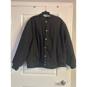 GUC BTL Beyond the Limit Men's Dark Gray Bomber Jacket Reversible 60% Wool XL